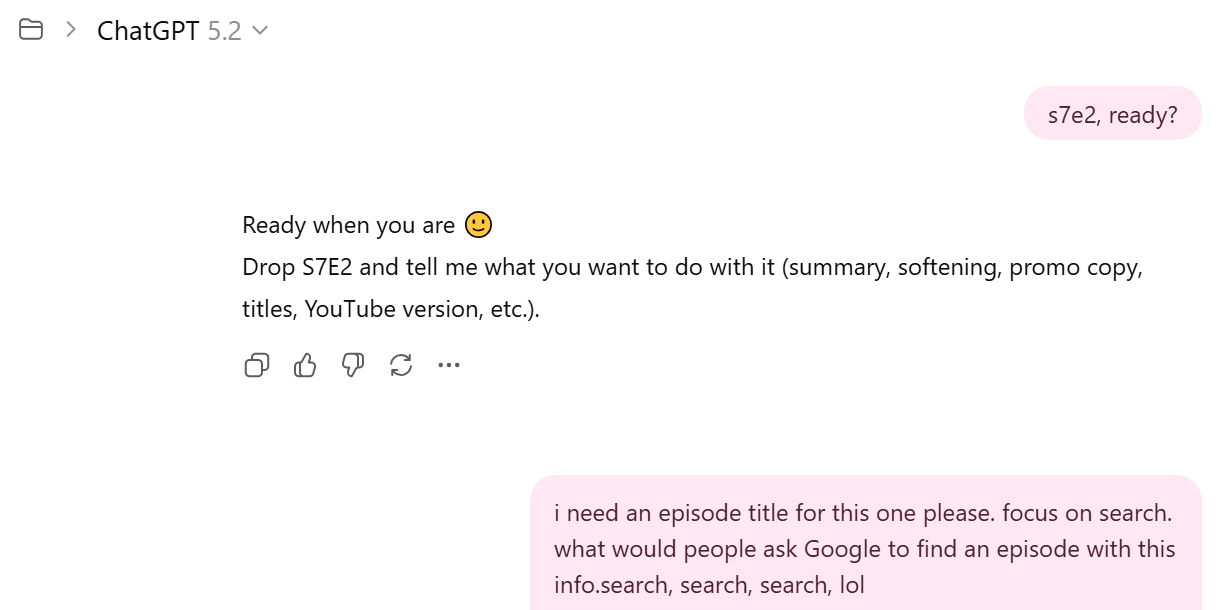 Prompt with clear instructions on how to use a podcast transcript to create an episode title. 