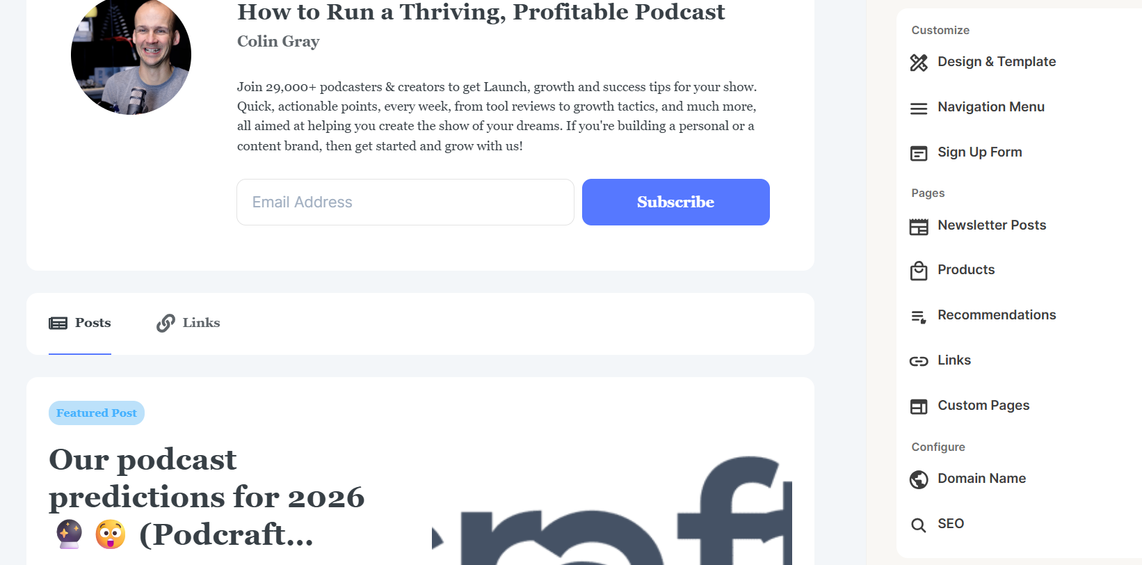 Colin's creator profile for Podcraft Pointers in Kit